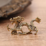 1 tk massiiv messingist Zodiac Dragon v&auml;ike kuju lauaarvuti Feng Shui kaunistus 1