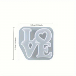 1 tk Armastus Inglise t&auml;hed Aroomiteraapia Vaha Ripats Silikoonvormid DIY Kips Kips Silikoonvorm Autokaunistuseks Valentinip&auml;ev helehall v&auml;rv