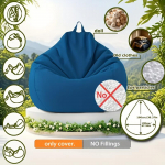 1 tk Mugav Pehme Bean Bag Tooli Diivanikate, Laisk Diivanikate, Sobib Telkimiseks ja Kodu Kaunistamiseks, V&auml;lja arvatud Sisseehitatud Polsterdus. sinine