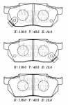 For Honda Cıvıc Sd Hb 1992 1995 Front Brake Pad 1 4Cc Claw Type Dısc 116X43 45022-SR3-910