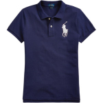 Polo Ralph Lauren Logo Tikitud Vabaaja Kitsa L&otilde;ikega L&uuml;hikeste Varrukatega Polo S&auml;rk Naiste Topid Tume-Sinine 211661697-002 XS