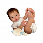 19-tollised elutruud Reborn beebinukud, must pehme riidest keha PP-puuvillaga, simulatsiooninukk, armas, t&otilde;etruu Bebe vasts&uuml;ndinu nukud lastele s&uuml;nnip&auml;evakingiks cloth body