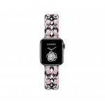 Roostevabast terasest rihm Apple Watchi seeriale 6 SE rihm 40 mm 44 mm nahast iWatch 5 4 3 k&auml;ev&otilde;ru Correa 38 mm 42 mm rihma tarvikud 42mm kuld/must