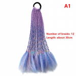 Laste parukas hobusesaba r&auml;pane pats hobusesaba juuksekumm l&uuml;hike kolme patsi hobusesaba