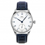IWC Portugieser Nahkrihm H&otilde;bedane sihverplaat Automaatne IW358304 Meeste k&auml;ekell h&otilde;be