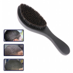 Kaarjas pehme metssiga harjastega Wave juuksehari Puidust varrega Premium Magic Wave hari 23.5cm