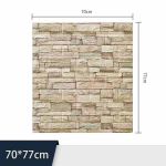 70*77cm 3D Veekindel Isekleepuv Eriti Paks XPE Vaht Retro Telliskivi Mustriga Kokkup&otilde;rkevastane Tapeet Elutuba Magamistuba Laste Tuba Dekoratsioon 10pcs