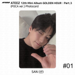 ATEEZ 12. mini album Golden Hour Part.3 POCA versioon. Ametlik fotokaardi QR-koodi pildikaart San - Photocard #1