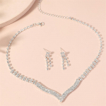 1 komplekt naiste kaelakee k&otilde;rvar&otilde;ngad, tutid, ehted, peen, elegantne ehtekomplekt igap&auml;evaseks kandmiseks