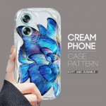 Armas koomiksimustriga kreemjas tekstuuriga korpus, lainelise servaga pehme silikoonkaanega telefoni&uuml;mbris OPPO Reno Realme jaoks OPPO A5 4G