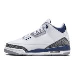 Air Jordan 3 Retro GS Midnight Navy Laste tossud White Cement-Grey Black DM0967-140 35.5 white