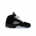Air Jordan 5 Retro OG GS Must Metallik Uuesti Kujundatud Laste Tossud Valge Metallik-H&otilde;be Tulepunane HF3976-001 35.5