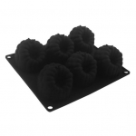 Silikoonist magustoiduvorm 6 s&uuml;vendiga vaarika mustriga &scaron;okolaadivahu koogivorm painduv k&uuml;psetusvorm kommide, želee, j&auml;&auml;kuubikute jaoks B