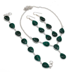 Natural Green Onyx Carving 925 Sterling Silver Jewelry Necklace 18 z4e34