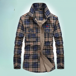 Meeste pikkade varrukatega s&auml;rk avar suures suuruses ruuduline s&auml;rk Puhast puuvillast suures suuruses meeste riided XXXXL sinine