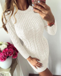 Uus s&uuml;gistalvine soe kampsun Naistele Seksikas &otilde;huke Bodycon Kleit Naistele Kootud Kleit S valge