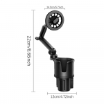 360 kraadi p&ouml;&ouml;rlev magnetiline mobiiltelefonihoidik auto topsihoidiku laiendaja telefonihoidikuga joogitopsihoidiku adapter telefonihoidik must