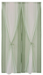 P&auml;ikeseline P&auml;ev Kangas Roheline Noren Umbes 85 cm Lai x 150 cm Sabrina Kardin Rohelise Kardinaga, Pikk, Kahekihiline Tupsudega, 100% Puuvill, roheline