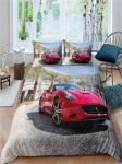 Spordiauto tekikott Komplekt Luksuslik K&otilde;rge Kvaliteet 3D Prinditud Voodipesu 2/3 tk Kahekohaline Queen King Voodipesu T&auml;iskasvanud Poisid Kodutekstiil EU single(135x200cm)