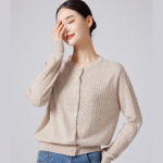 Fengxun Women's 100% Pure Wool Long Sleeve Cardigan M