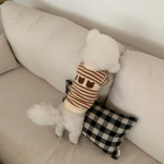 Lemmiklooma kevad-s&uuml;gis triibuline kampsun Soe lemmiklooma kootud kampsun S&uuml;gis-talvine paksenenud v&auml;ike-keskmise suurusega koer kass Teddy mantel S