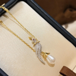 K&otilde;rgetasemeline kohandatud luksuslik uus veetilga p&auml;rli papagoi kaelakee inkrusteerimistehnika allergiavaba kingitus ripats igap&auml;evane riietus s&uuml;nnip&auml;evapeoks kuld