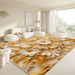 Kaasaegne Valge Suur Vaip Elutuppa Luksuslik Kuldne Vaip Kodu Kaunistus Magamistoa Matt Voodi&auml;&auml;rne Pehme Libisemisvastane 200x300 Vaibad 80*160cm