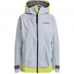 Adidas Myshelter Gore-Tex Vabaaja Veekindel Kapuutsiga Jakk Naiste Jakid Aura-Sinine Happe-Kollane GM4822 XS