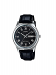 Casio - Nahkrihm Must sihver kuup&auml;evaga Meeste kvartsikell MTP-V006L-1B must
