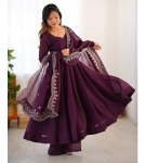 India disaineri peokleit Salwar Suit Gown komplekt naistele Bollywood Anarkali etniline kleit M lilla
