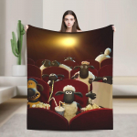 Shaun the Sheep Tekk Reisi-kontori Flanellist Visketekk V&auml;litingimusteks Soe Kohandatud Kvaliteetne Voodikate S&uuml;nnip&auml;evakingitus 30x40in