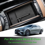 Auto keskjuhtimise k&auml;etugede kasti hoiukasti flokeerimise korraldaja Mercedes-Benzi E-klassi W213 2022 interj&ouml;&ouml;ri jaoks A
