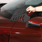 Porsche Taycanile  2022 Pehme s&uuml;sinikkiust auto esik&uuml;lje poritiiva katte liist kleebis auto Carbon Fiber