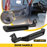 Black Metal ide Door Handles & LH RH For 87-96 Ford F150 F250 F350 Truck Pair