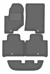 Dywaniki samochodowe welurowe grafitowe do: SsangYoung Rexton IV SUV 7 os&oacute;b (2017-)