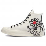 Keith Haring x Converse 1970ndad K&otilde;rgendatud High-Top L&otilde;uend Unisex Valge & Must 35