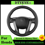 Car Accessory Car Steering Wheel Cover For Honda Accord 8 Odyssey Pilot Car Interior ized Original Steering Wheel Braid Brown Thread