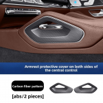 For Mercedes-Benz W167 GLE X167 GLS C292 GLE interior modified center console handrail decorative covers on both sides + Carbon fiber grain