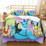 Pokemon 3D Pikachu tekikatted Anime tr&uuml;kitud voodipesu lastele poistele t&uuml;drukutele t&auml;iskasvanutele laste voodipesu kollektsioon P&uuml;hadekingitus 135x200cm-2pcs