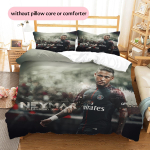 Jalgpallur Neymar Muster Voodipesu Kodukaunistus S&uuml;nnip&auml;evakingitus (1 * tekikott + 2 * padjap&uuml;&uuml;ri, ilma s&uuml;damikuta) 135x200cm white