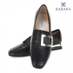 Barbara Point Flat Loafer Velcro Bbb160bk blacks/245