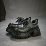 Johnature Briti stiilis paeltega &uuml;les sidutavad &uuml;marate ninadega paksude tallaga kingad Ehtne nahk Mitmek&uuml;lgsed Naiste K&otilde;rge Kontsaga Kingad 40 kohv