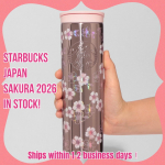Starbucks Jaapan SAKURA 2026 roostevabast terasest pudel 16oz 473ml Kirsi&otilde;ie roosa