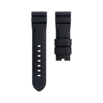Kvaliteetne pehme imporditud FKM fluorokaut&scaron;ukist 22mm 24mm 26mm k&auml;ev&otilde;ru Panerai rihma jaoks PAM1392/0682 jaoks Rihma tarvikud Pandlaga 22-20mm&Silver Square Buckle black