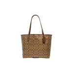 Coach City 33 Klassikaline Monogramm Suure Mahutavusega T&otilde;mblukuga Kotit&auml;is Kotti Naiste kott Pruun 5696-IME74 Basic Set (Bag+Dust Bag)
