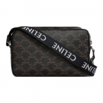 Celine Triomphe Monogram t&otilde;mblukuga kaamerakott Meeste &otilde;lakott Must 197202DND-38OS Basic Set (Bag+Dust Bag)