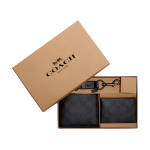 Coach Classic Monogram Kolm-&uuml;hes Nahast Kaardihoidja V&otilde;tmehoidja Rahakott Meeste Rahakotid Must F4134-6N3A Black