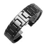 Kvaliteetne keraamiline rihm 14mm 16mm 18mm 20mm 21mm 22mm Sobib Seiko Tissot Universaalsetele meeste ja naiste k&auml;ev&otilde;rudele Must 14mm must