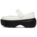 Crocs Unisex Stomp Mary Jane Chalk Black 209939-0WX 39-40 white