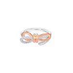 Swarovski H&otilde;bedane ja Roosa Kuld Kahev&auml;rviline S&otilde;rmus Naiste s&otilde;rmused 5474930+5474928+5440641 Box+Shopping Bag,58